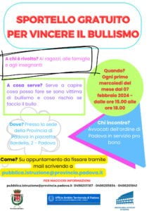 sportello consulenza contro bullismo