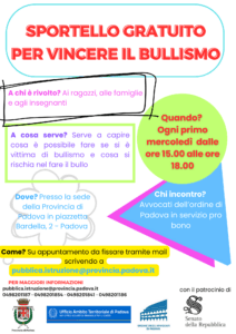 sportello per vincere il bullismo