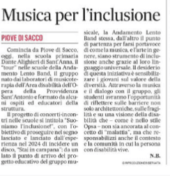 Articolo 2 Musica per l'inclusione