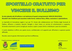 SPORTELLO PROV PD BULLISMO